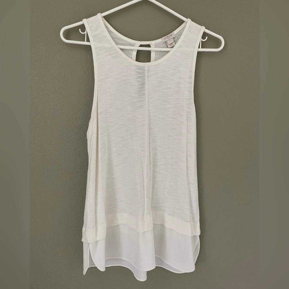 J. Crew White Sleeveless Tank Top